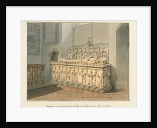 Essex - Earls Colne Church - Monument, 1824 by John Chessell Buckler