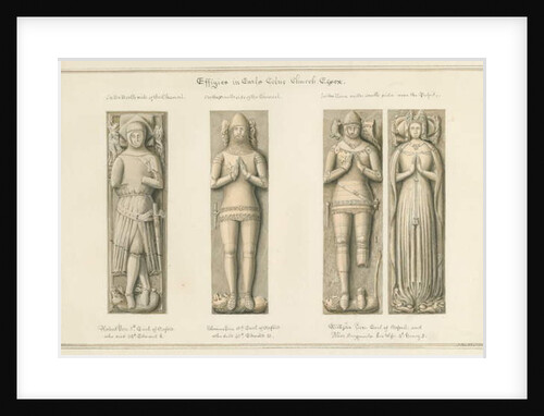 Essex - Earls Colne Church - Effigies by John Buckler