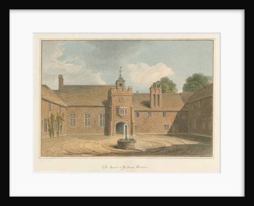 Middlesex - Fulham Palace - The Court, 1824 by John Buckler