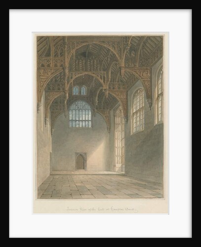 Middlesex - Hampton Court - Interior of Hall, 1821 by John Buckler