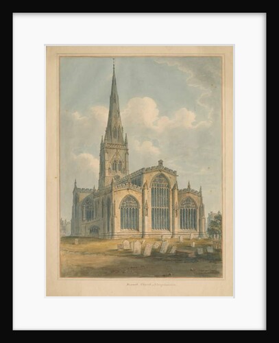 Nottinghamshire - Newark Church, 1802 by John Buckler
