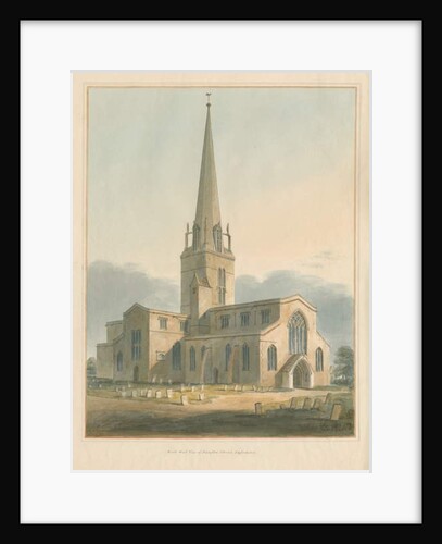 Oxfordshire - Bampton Church, 1802 by John Buckler