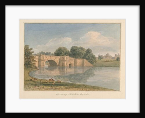 Oxfordshire - Bleinheim [Palace] - Bridge, 1827 by John Buckler