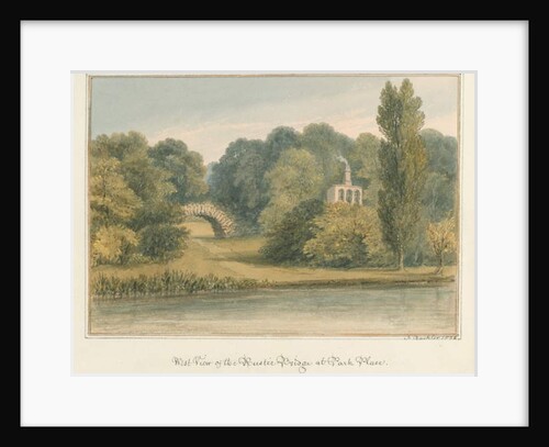 Oxfordshire - Henley upon Thames - Rustic Bridge at Park Place, 1826 by John Buckler