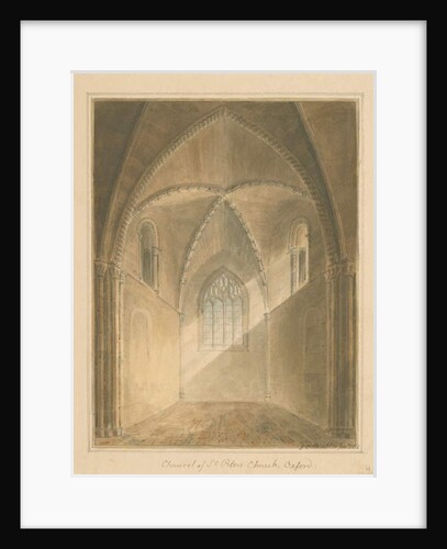 Oxfordshire - Oxford - Interior of Chancel of St. Peter's Church, 1811 by John Chessell Buckler