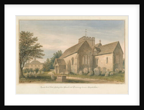 Oxfordshire - Shiplake Church and Parsonage House, 1830 by John Buckler