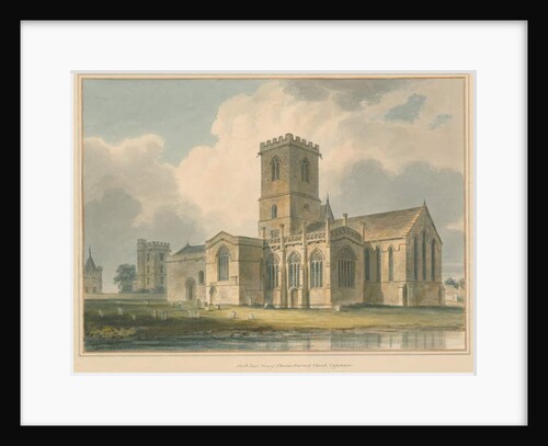 Oxfordshire - Stanton Harcourt Church, 1830 by John Buckler
