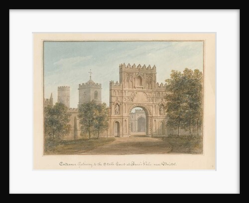 Somerset - Bristol - Entrance Gateway to the Stable Court at Arno's Vale, 1827 by John Buckler