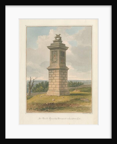Somerset - Lansdowne Hill - Sir Beville Grenville's Monument, 1827 by John Buckler