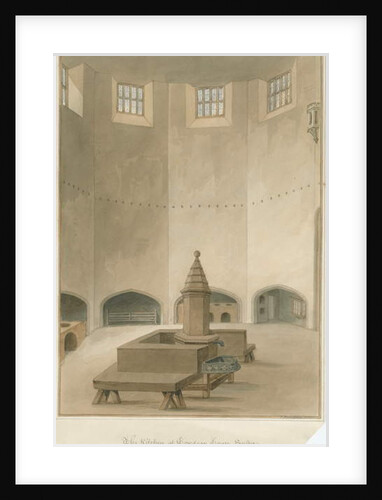 Sussex - Cowdray House - Interior of Kitchen, 1830 by John Buckler