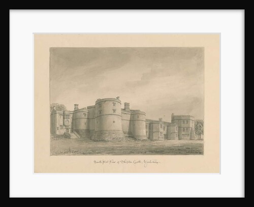 Yorkshire - Skipton Castle: sepia drawing, 1818 by John Buckler