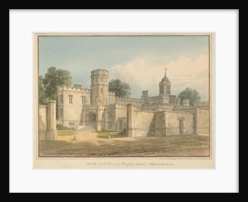 Warwickshire - Rugby School, 1815 by John Buckler