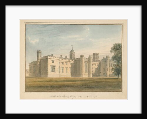 Warwickshire - Rugby School, 1815 by John Buckler