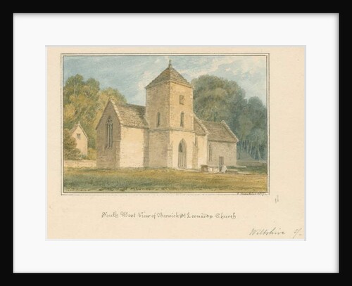Wiltshire - Berwick Saint Leonard Church, 1817 by John Buckler