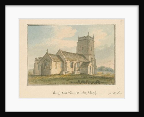 Wiltshire - Semley Church, 1817 by John Buckler