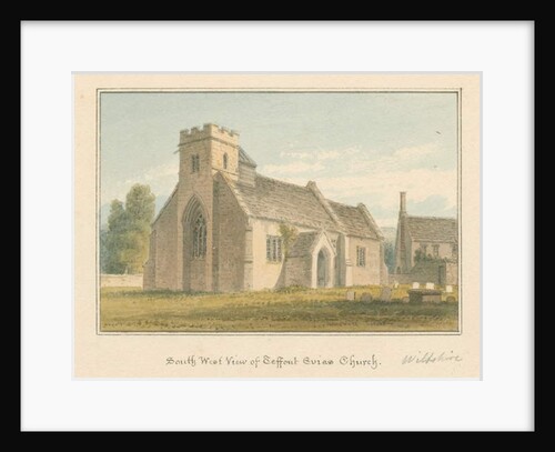 Wiltshire - Teffont Evias Church, 1817 by John Buckler