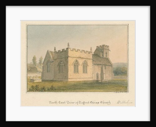 Wiltshire - Teffont Evias Church, 1817 by John Buckler