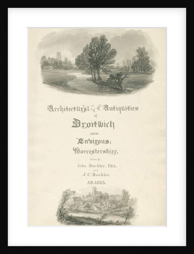 Worcestershire - Title Page for portfolio of work by John and J. C. Buckler by John Buckler