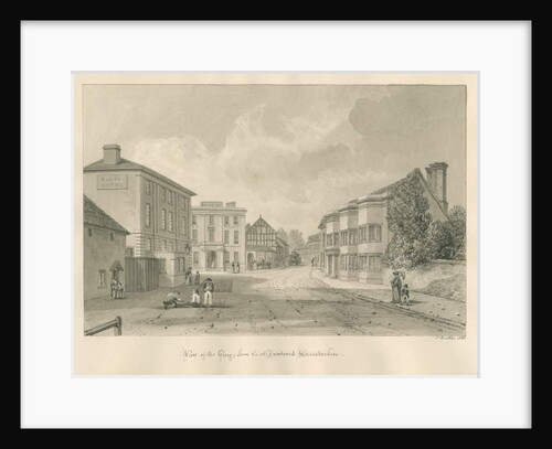 Worcestershire - Droitwich - George Inn: sepia drawing, 1833 by John Buckler