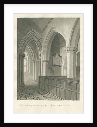 Worcestershire - Droitwich - Saint Andrew's Church Interior by John Chessell Buckler