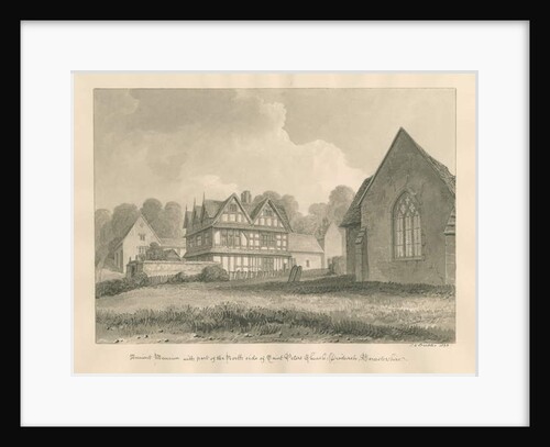Worcestershire - Droitwich - Saint Peter's Church Ancient Mansion by John Chessell Buckler