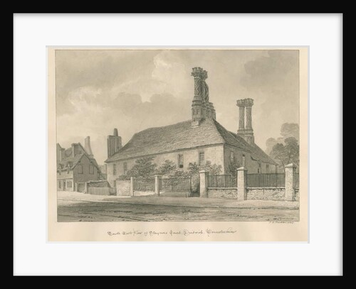 Worcestershire - Droitwich - Staynors Court: sepia drawing, 1833 by John Chessell Buckler