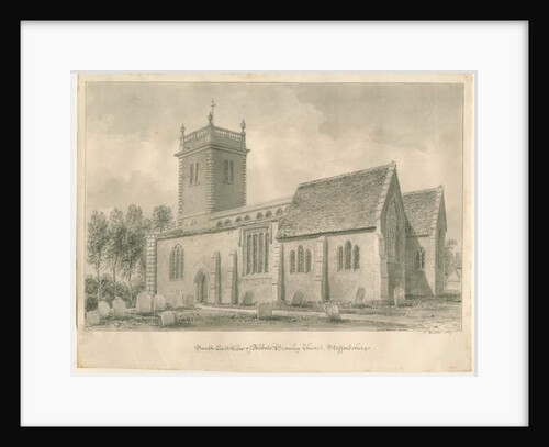 Abbots Bromley Church : sepia drawing, 1839 by John Buckler