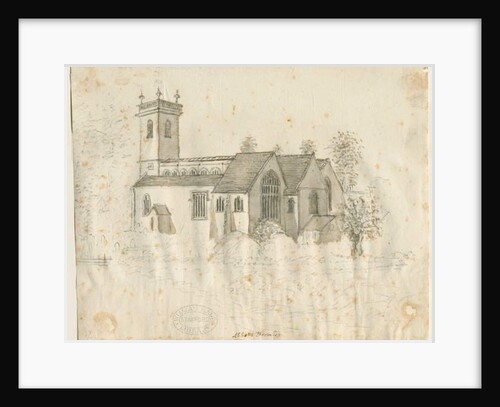 Abbots Bromley Church : pencil sketch with slight wash, nd [1762-1802] by Stebbing Shaw