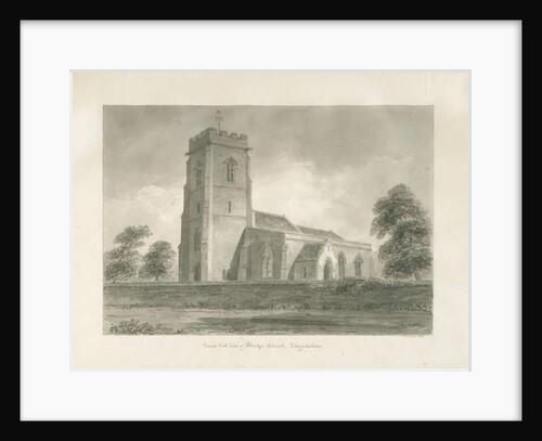 Aldridge Church: sepia drawing, 1847 by John Buckler