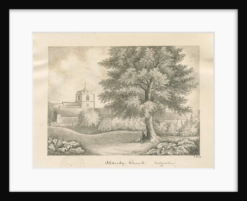 Aldridge Church: pen and wash drawing, nd [19th cent] by John Robert Fernyhough