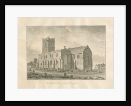 Alrewas Church: sepia drawing, 1848 by John Buckler