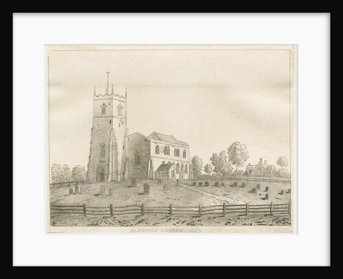 Alrewas Church: aquatint engraving, nd [?1848] by Francis Jukes