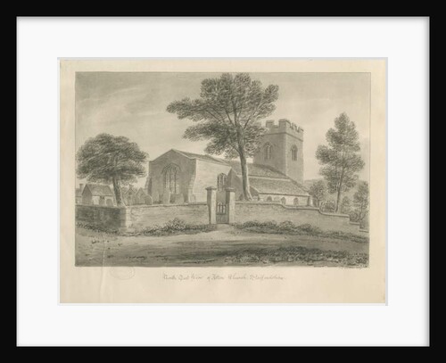 Alton Church: sepia drawing, 1841 by John Chessell Buckler