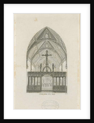 Alton - Interior of St. John's Convent School: engraving by Augustus Welby Northmore Pugin