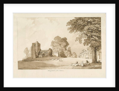 Arley Church: sepia drawing , 1837 by Thomas Peploe Wood