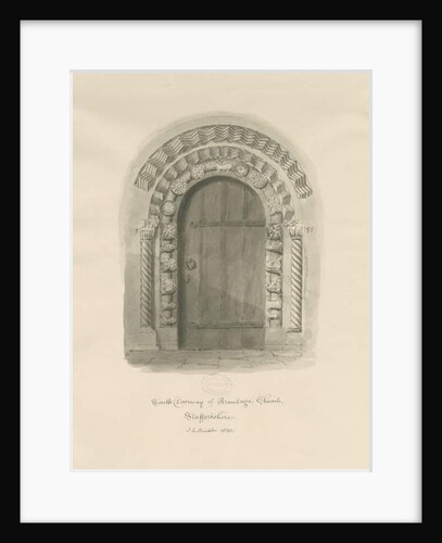 Armitage Church - South Doorway by John Chessell Buckler