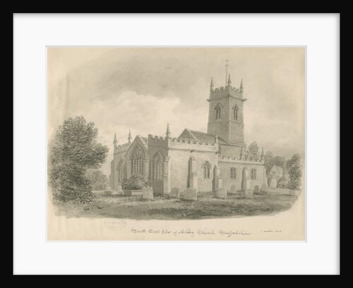 Ashley Church: sepia drawing, 1843 by John Buckler