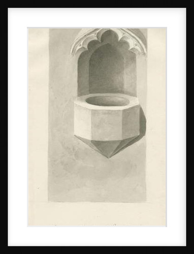 Font in Ashley Church by John Buckler