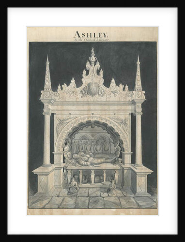 Ashley Church - Ashley Tomb : pen and wash drawing, nd [?19th cent] by John Robert Fernyhough