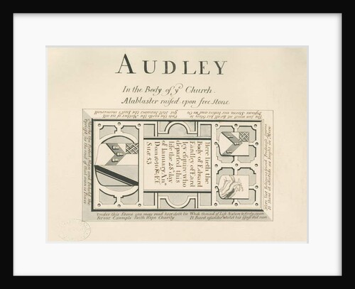 Audley Monuments - 'Edward Eardley': pen and wash drawing, nd [19th cent] by John Robert Fernyhough