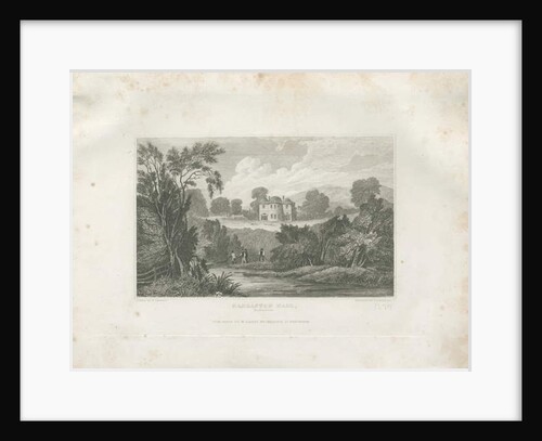 Barlaston Hall: engraving, nd [19th cent] by Frederick Calvert