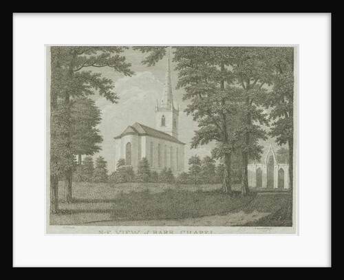 Great Barr Chapel: engraving, nd [1762-1802] by Stebbing Shaw