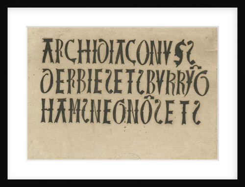 Barton under Needwood Church - inscriptions: ink facsimile, nd [?18th cent] by School English