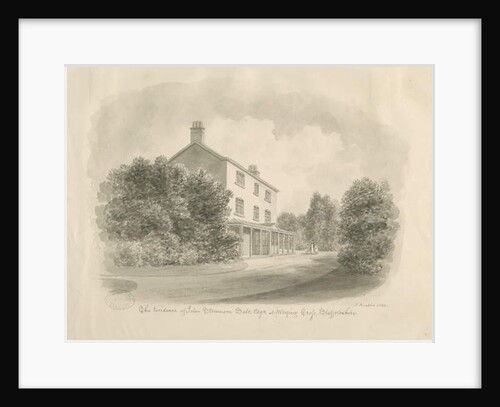 Baswich Village - house of John Stevenson Salt, Esq. : sepia drawing, 1842 by John Buckler