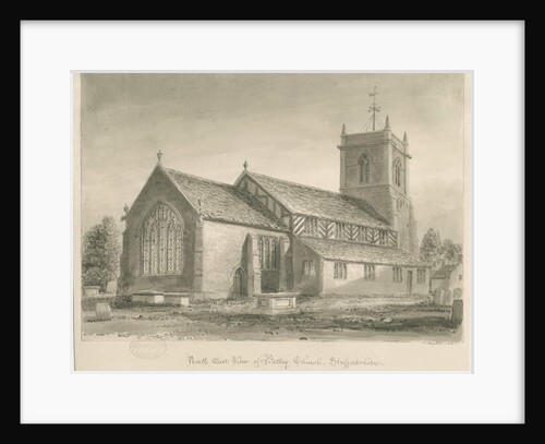 Betley Church: sepia drawing, 1840 by John Buckler