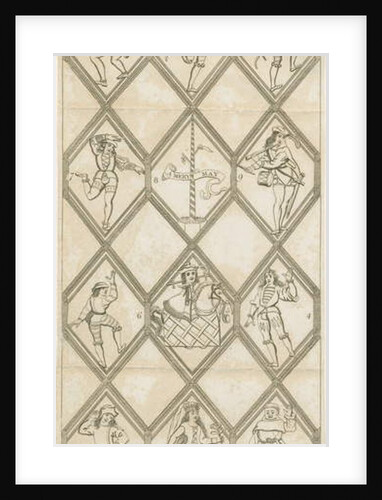 Betley Glass Window - Morris Dancers: engraving, nd [?18th cent] by I Jones