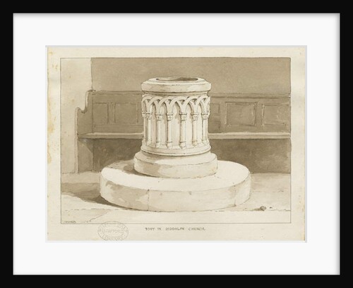 Font at Biddulph Church by Thomas Peploe Wood
