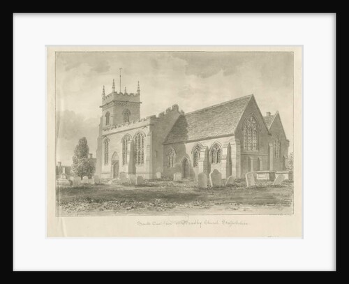 Bradley Church: sepia drawing, 1842 by John Buckler