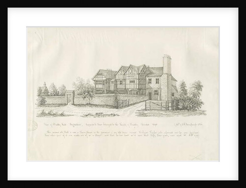 Kingswinford - Bradley Hall: pen and ink drawing, 1836 by John Robert Fernyhough