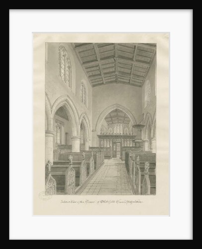 Interior of Blithfield Church by John Chessell Buckler